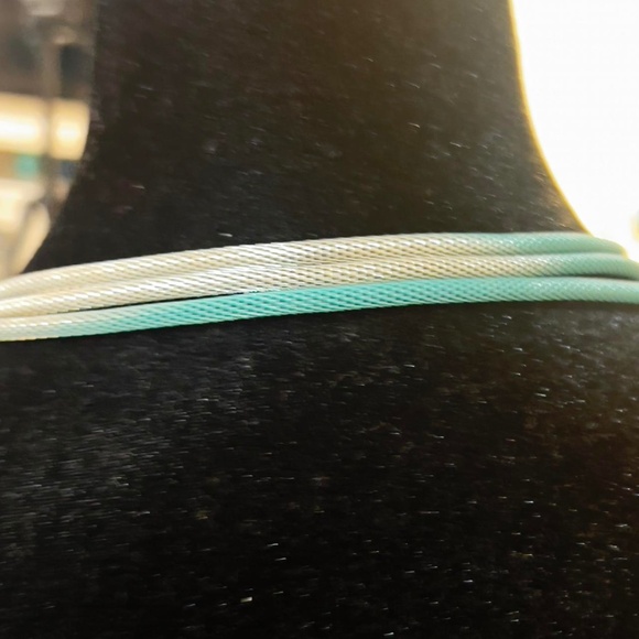 Titanium Necklace Set in Blended Mint Green and Silver - Picture 6 of 6